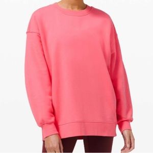 Lululemon Perfectly Oversized Crew Sweatshirt Pink Red